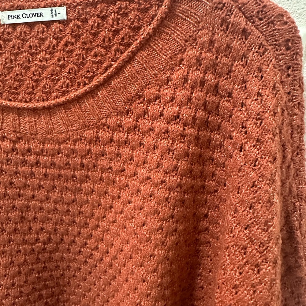 Pink Clover Rust Knit Sweater - Picture 3 of 5